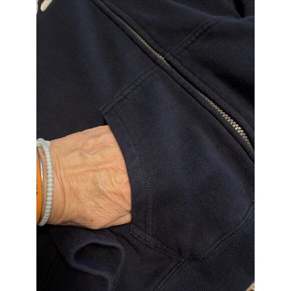 Youth Boys' OshKosh Navy Blue Hooded Jacket Size 12 Full Zip up With Pockets - Picture 3 of 14